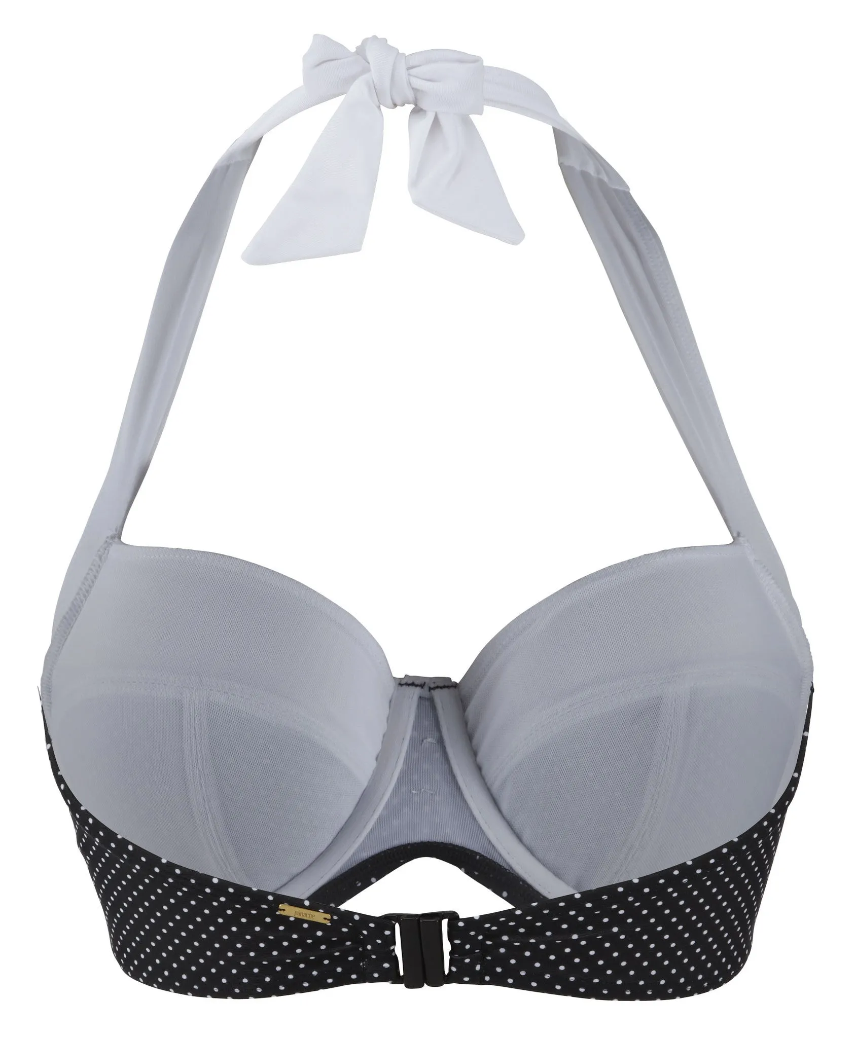 Britt Black Spot Halter Bikini Top - Panache Swim